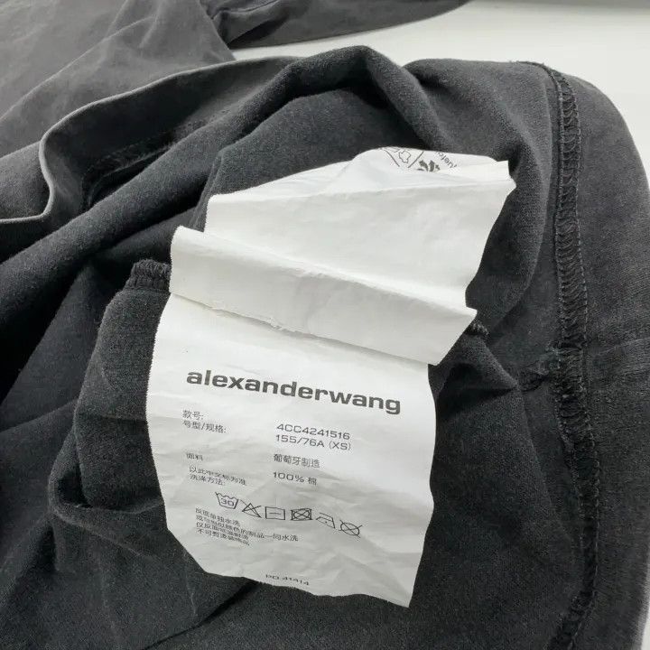 Alexander Wang Alexander Wang Gray Cotton Logo Long Sleeve T-Shirt 0079 Size XS / US 0-2 / IT 36-38 - 5 Thumbnail