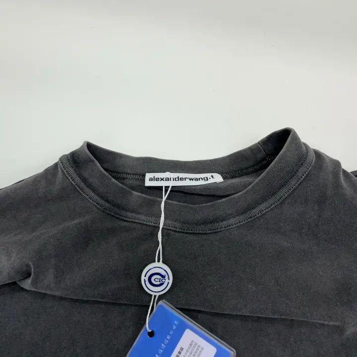 Alexander Wang Alexander Wang Gray Cotton Logo Long Sleeve T-Shirt 0079 Size XS / US 0-2 / IT 36-38 - 6 Thumbnail