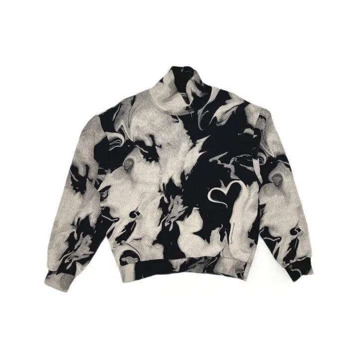 Alexander Wang Alexander Wang Heart Print High Neck Sweatshirt 0079 Size XS / US 0-2 / IT 36-38 - 2 Thumbnail