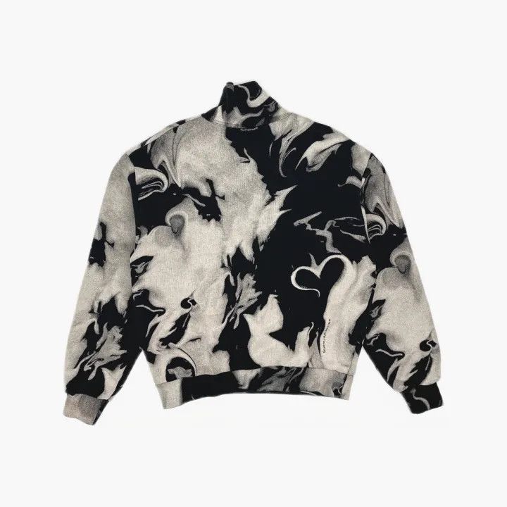Alexander Wang Alexander Wang Heart Print High Neck Sweatshirt 0079 Size XS / US 0-2 / IT 36-38 - 3 Thumbnail