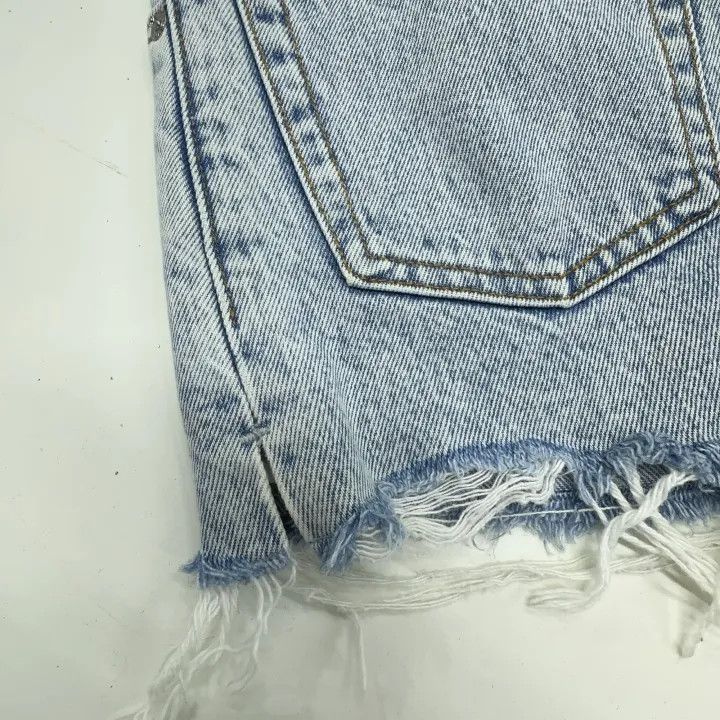 Alexander Wang Alexander Wang SS22 Logo Denim Shorts for Women 0079 Size 23" - 7 Thumbnail