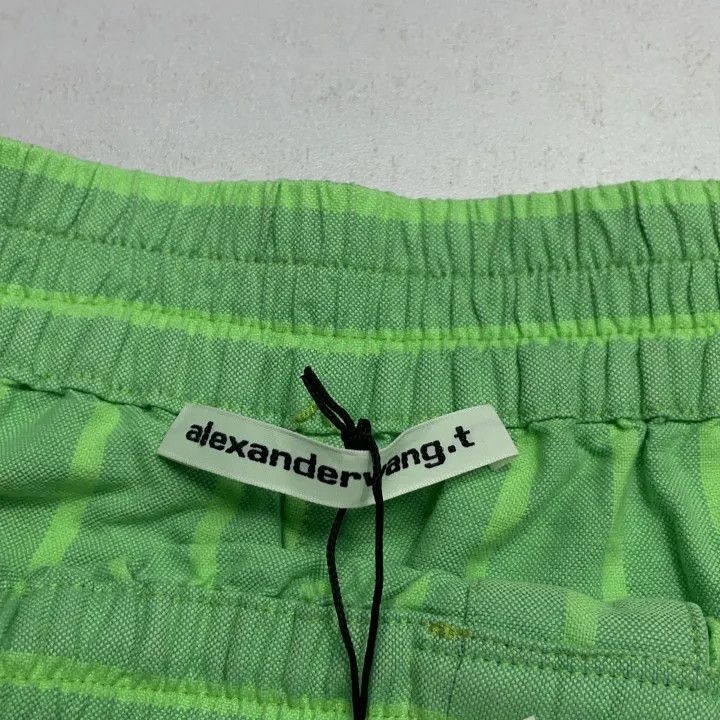 Alexander Wang Alexander Wang Green Striped Casual Shorts 0079 Size 23" - 3 Thumbnail