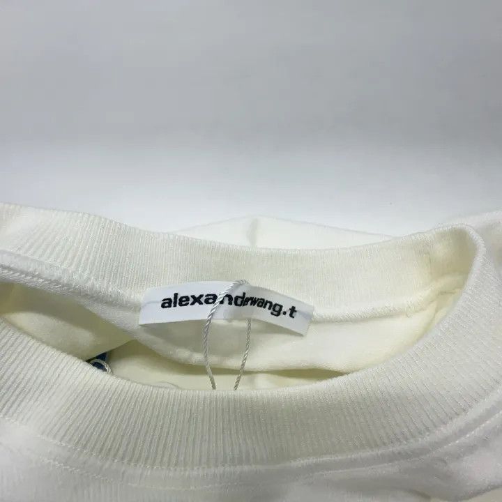 Alexander Wang Alexander Wang Logo Fitted Knit T-Shirt 0079 Size M / US 6-8 / IT 42-44 - 4 Thumbnail