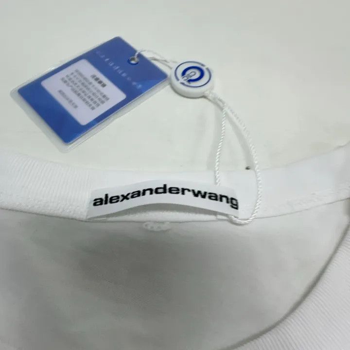 Alexander Wang Alexander Wang White Crop Short Sleeve T-Shirt 0079 Size M / US 6-8 / IT 42-44 - 4 Thumbnail
