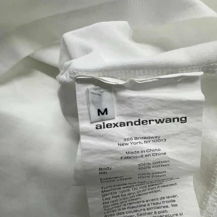 Alexander Wang Alexander Wang White Crop Short Sleeve T-Shirt 0079 Size M / US 6-8 / IT 42-44 - 5 Thumbnail