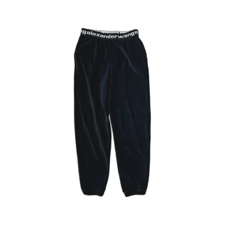 Alexander Wang Alexander Wang Black Corduroy Casual Pants for Women 0079 Size 22" - 2 Thumbnail