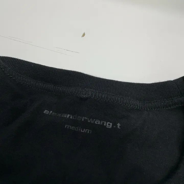 Alexander Wang Alexander Wang Black Logo Print Fitted T-Shirt 0079 Size M / US 6-8 / IT 42-44 - 2 Thumbnail