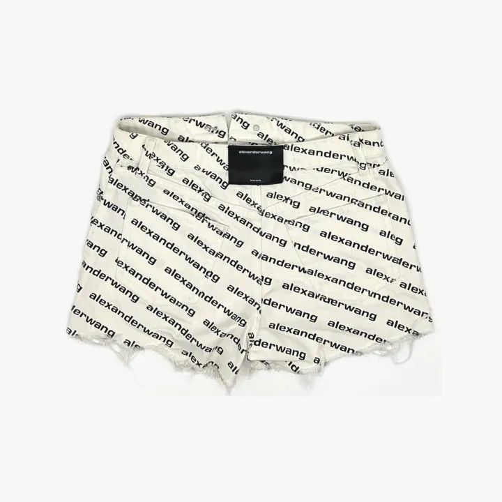 Alexander Wang Alexander Wang Logo Print Casual Shorts for Women 0079 Size 27" / US 4 / IT 40 - 2 Thumbnail