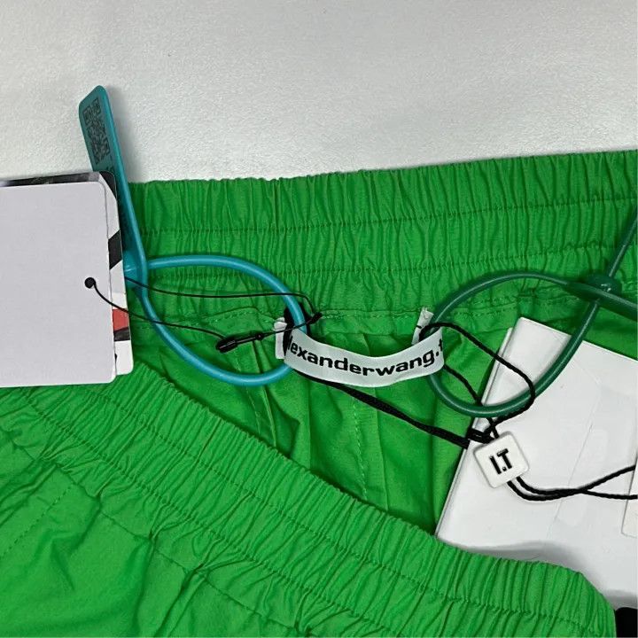 Alexander Wang Alexander Wang Green Relaxed Shorts for Women 0079 Size 23" - 2 Thumbnail