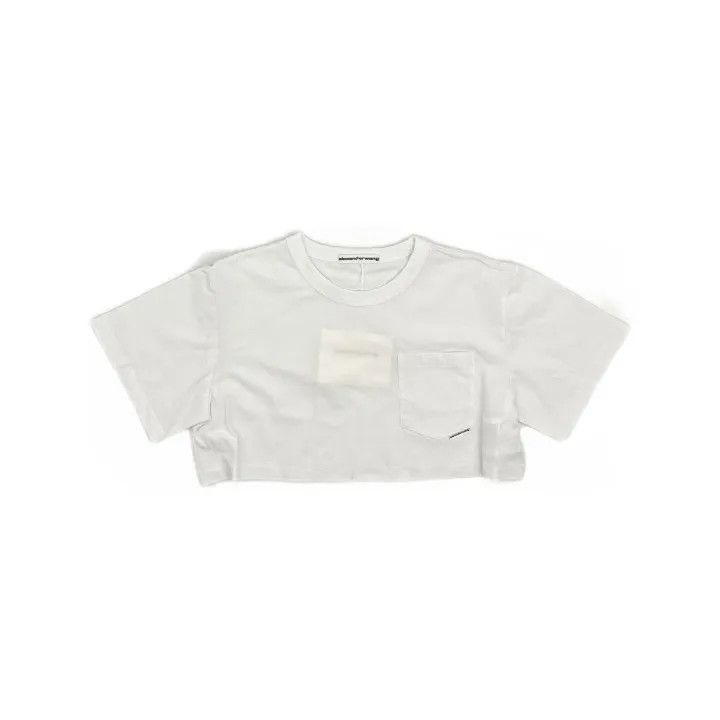 Alexander Wang Alexander Wang White Cropped Short Sleeve T-Shirt 0079 Size XS / US 0-2 / IT 36-38 - 2 Thumbnail