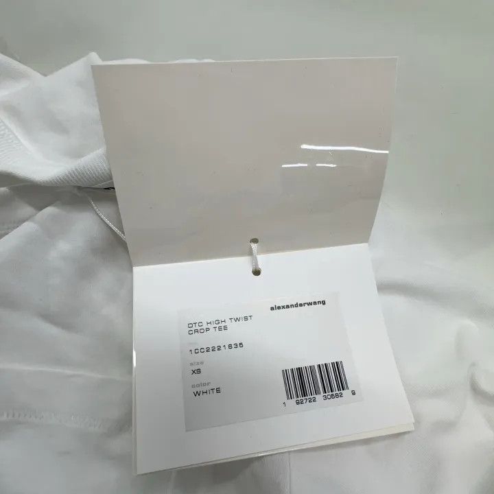 Alexander Wang Alexander Wang White Cropped Short Sleeve T-Shirt 0079 Size XS / US 0-2 / IT 36-38 - 5 Thumbnail
