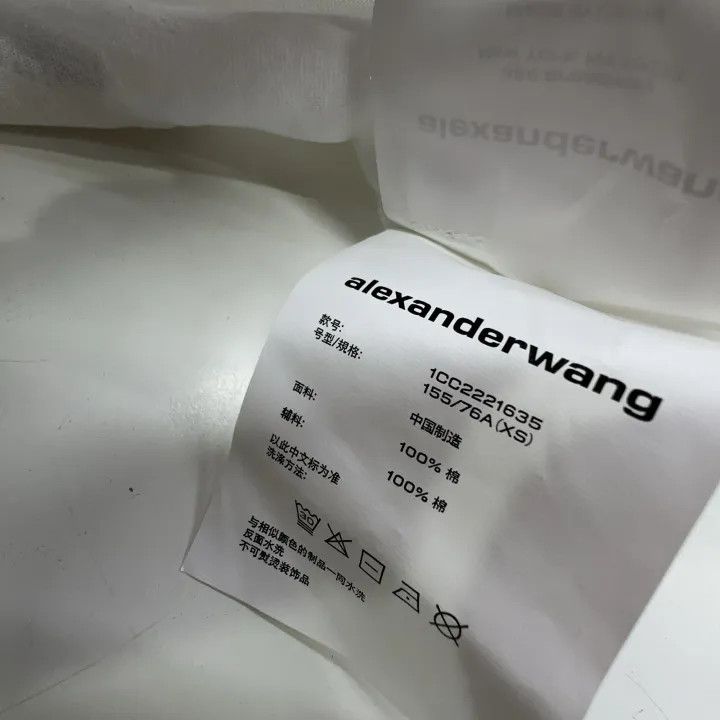 Alexander Wang Alexander Wang White Cropped Short Sleeve T-Shirt 0079 Size XS / US 0-2 / IT 36-38 - 6 Thumbnail