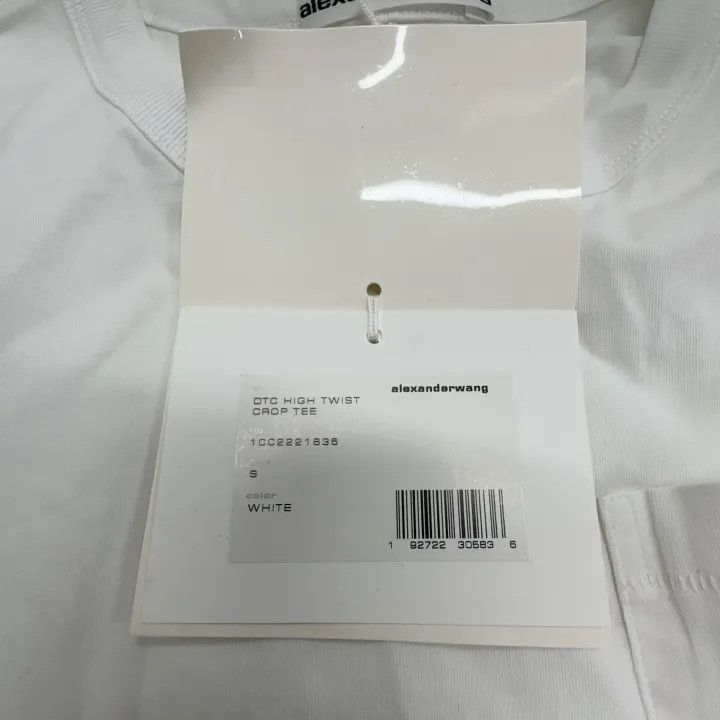 Alexander Wang Alexander Wang White Crop Tee for Women 0079 Size S / US 4 / IT 40 - 6 Thumbnail
