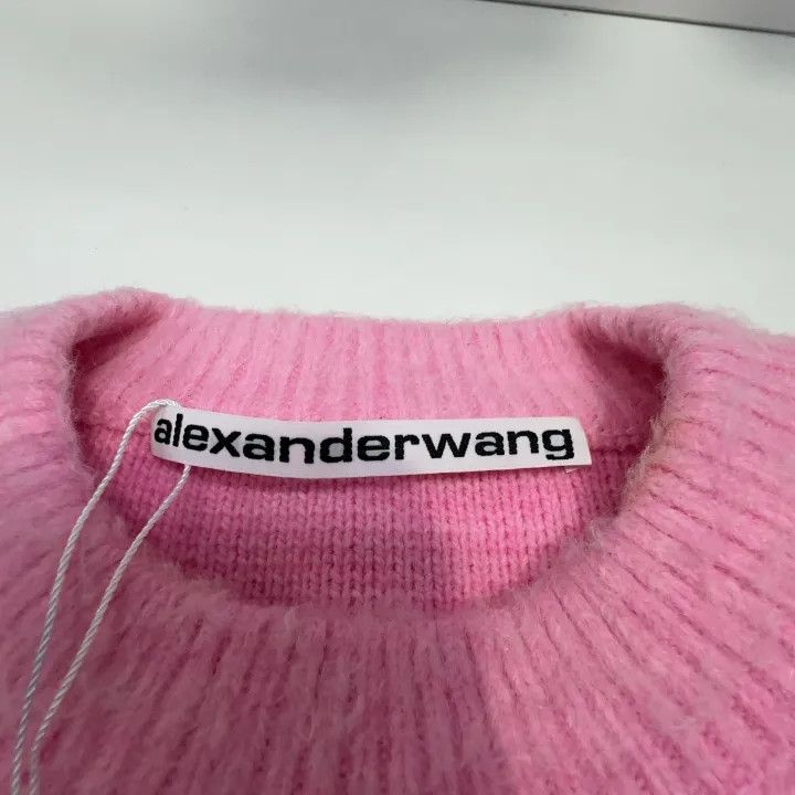 Alexander Wang Alexander Wang Pink Logo Knitted Sweater for Women 0079 Size S / US 4 / IT 40 - 5 Thumbnail