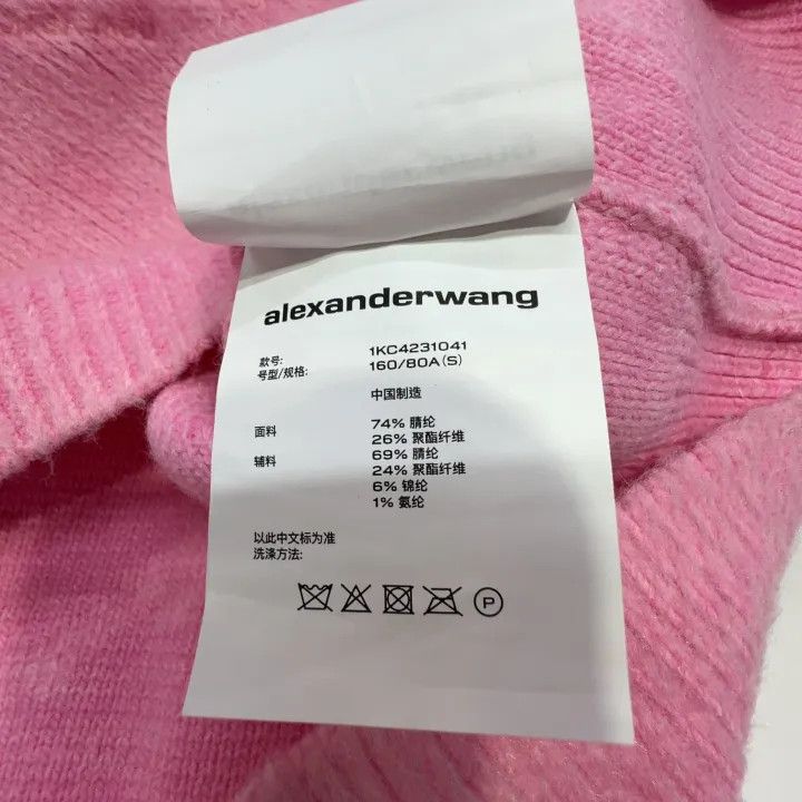 Alexander Wang Alexander Wang Pink Logo Knitted Sweater for Women 0079 Size S / US 4 / IT 40 - 4 Thumbnail