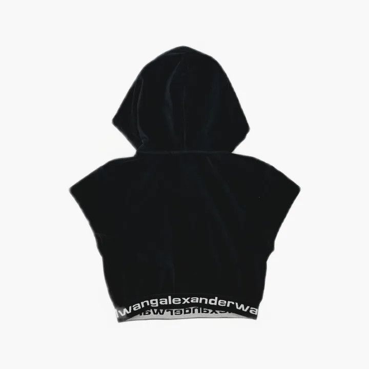 Alexander Wang Alexander Wang Women's Cropped Logo Hoodie 0079 Size S / US 4 / IT 40 - 3 Thumbnail