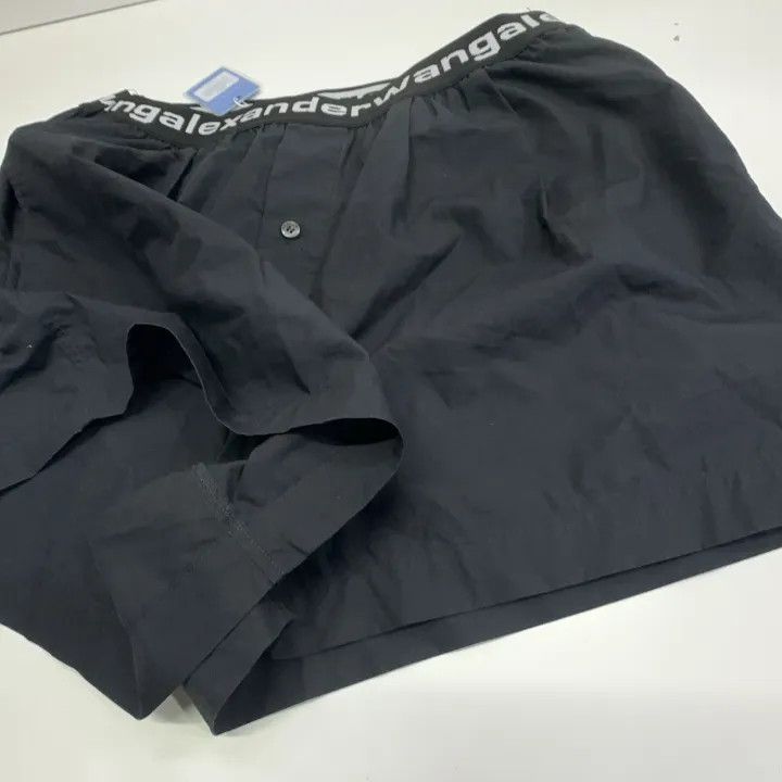Alexander Wang Alexander Wang Logo Print Black Shorts 0079 Size 23" - 7 Thumbnail