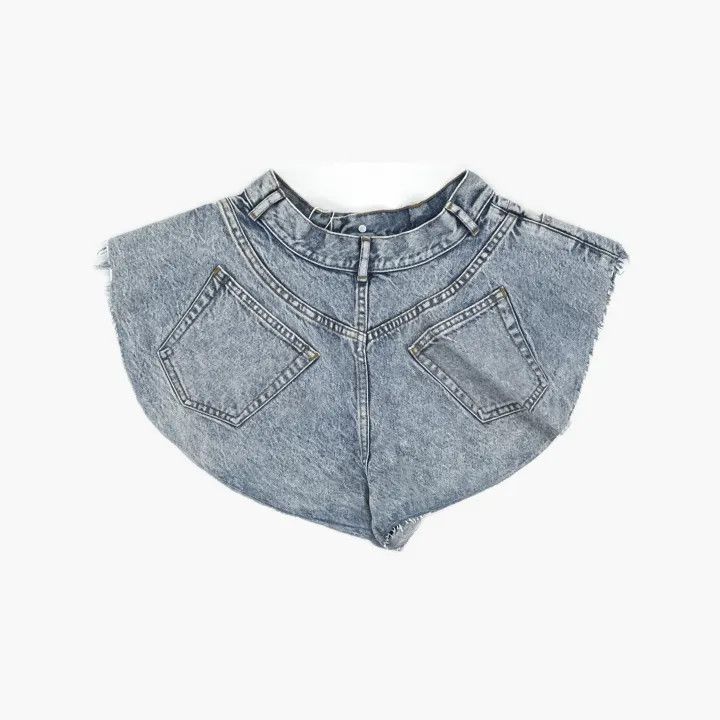 Alexander Wang Alexander Wang SS21 Ruffled Denim Shorts 0079 Size 26" / US 2 / IT 38 - 3 Thumbnail