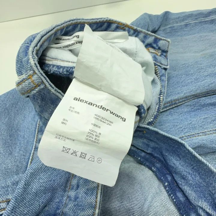 Alexander Wang Alexander Wang Asymmetric Flare High-Waisted Jeans 0079 Size 26" / US 2 / IT 38 - 5 Thumbnail