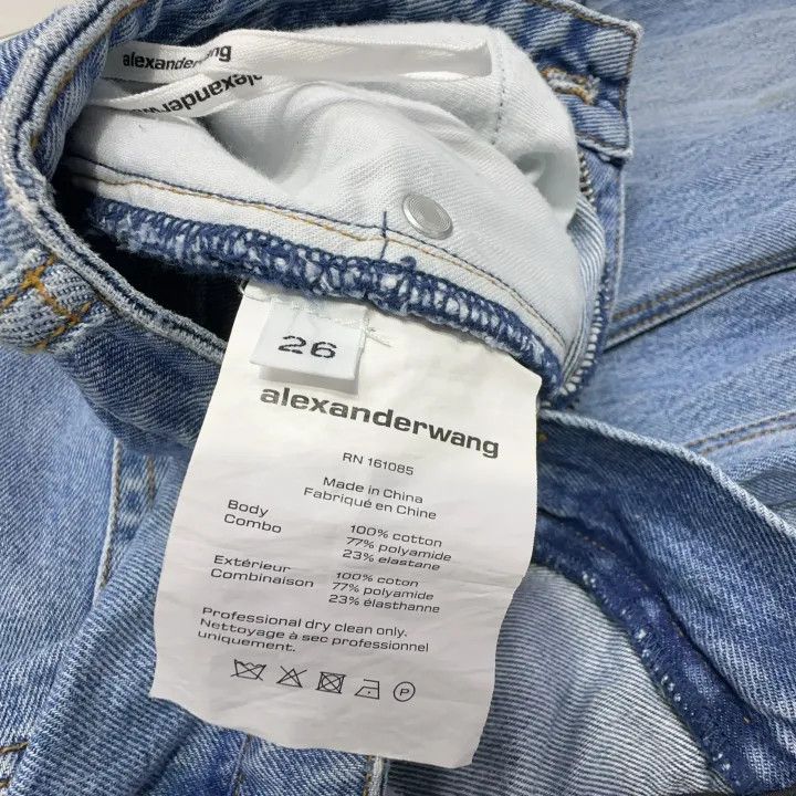 Alexander Wang Alexander Wang Asymmetric Flare High-Waisted Jeans 0079 Size 26" / US 2 / IT 38 - 4 Thumbnail