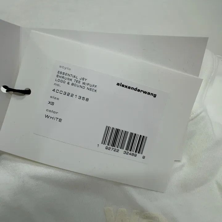 Alexander Wang Alexander Wang SS22 White Cotton Short Sleeve T-Shirt 0079 Size XS / US 0-2 / IT 36-38 - 3 Thumbnail
