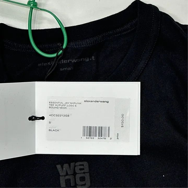 Alexander Wang Alexander Wang Black Logo Embroidered T-Shirt 0079 Size S / US 4 / IT 40 - 3 Thumbnail