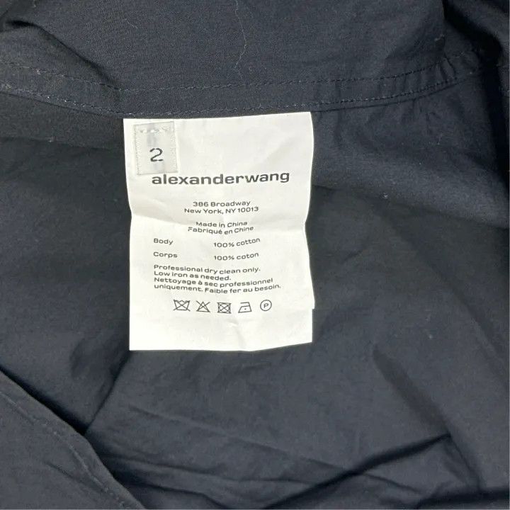 Alexander Wang Alexander Wang Black Off-Shoulder Cotton Dress 0079 Size XS / US 0-2 / IT 36-38 - 3 Thumbnail