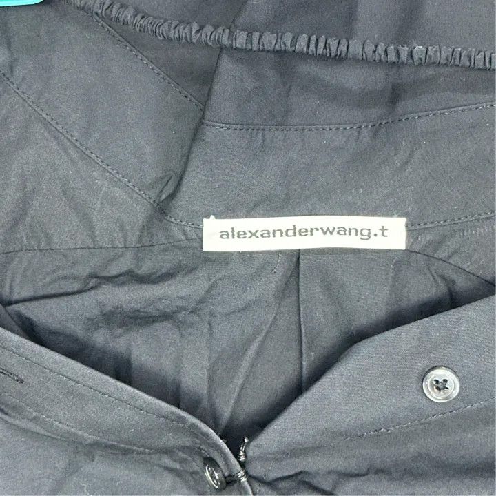 Alexander Wang Alexander Wang Black Off-Shoulder Cotton Dress 0079 Size XS / US 0-2 / IT 36-38 - 2 Thumbnail