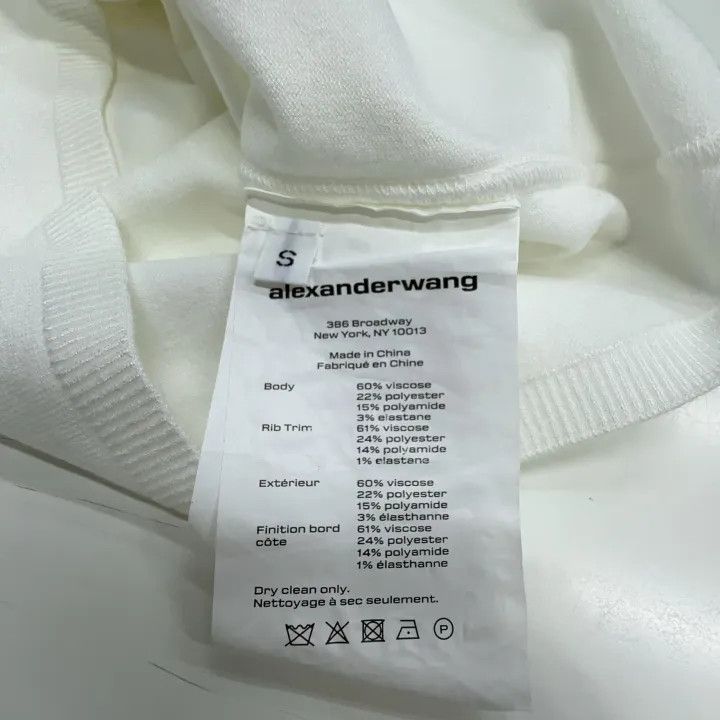Alexander Wang Alexander Wang Logo Print High Neck Short Sleeve Top 0079 Size S / US 4 / IT 40 - 3 Thumbnail