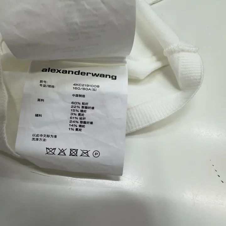 Alexander Wang Alexander Wang Logo Print High Neck Short Sleeve Top 0079 Size S / US 4 / IT 40 - 4 Thumbnail