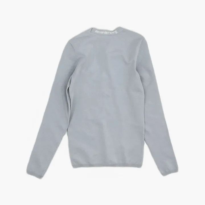 Alexander Wang Alexander Wang SS22 Logo Knit Long Sleeve Tee 0079 Size XS / US 0-2 / IT 36-38 - 3 Thumbnail