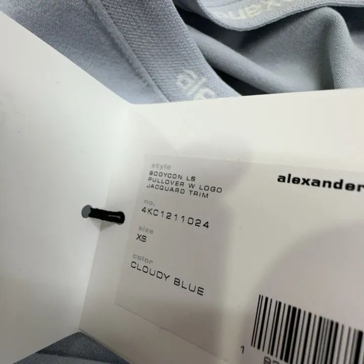 Alexander Wang Alexander Wang SS22 Logo Knit Long Sleeve Tee 0079 Size XS / US 0-2 / IT 36-38 - 6 Thumbnail