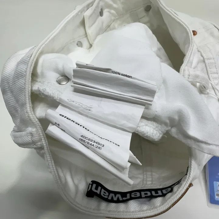 Alexander Wang Alexander Wang White High-Waisted Denim Shorts 0079 Size 26" / US 2 / IT 38 - 3 Thumbnail
