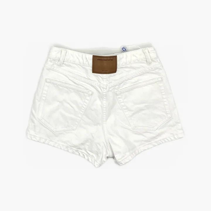 Alexander Wang Alexander Wang White High-Waisted Denim Shorts 0079 Size 26" / US 2 / IT 38 - 2 Thumbnail