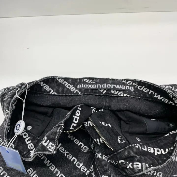 Alexander Wang Alexander Wang High-Waisted Logo Denim Pants 0079 Size 25" / US 0 / IT 36 - 5 Thumbnail