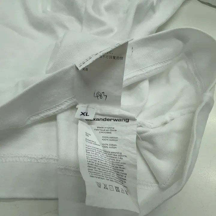 Alexander Wang Alexander Wang SS21 Logo Short Sleeve T-Shirt 0079 Size XL / US 12-14 / IT 48-50 - 4 Thumbnail