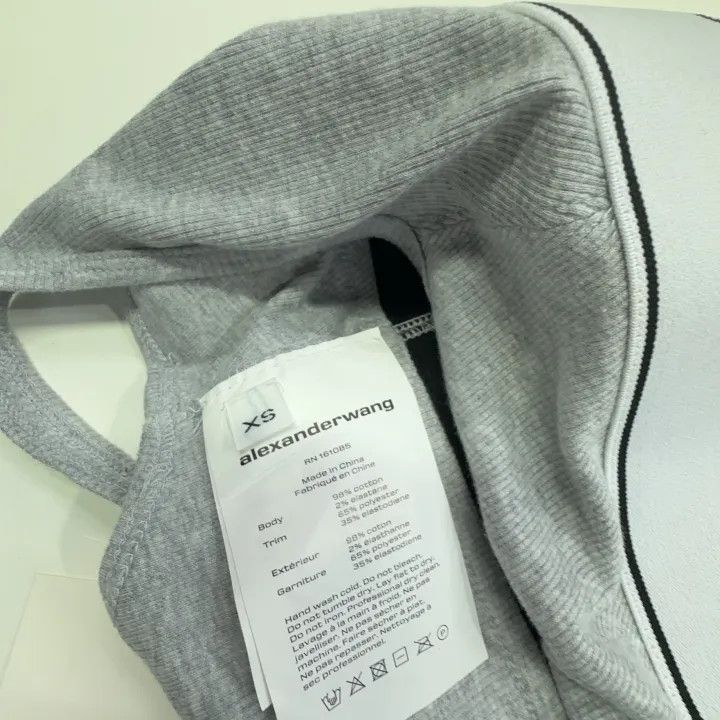 Alexander Wang Alexander Wang Grey Logo Athletic Crop Top 0079 Size XS / US 0-2 / IT 36-38 - 6 Thumbnail