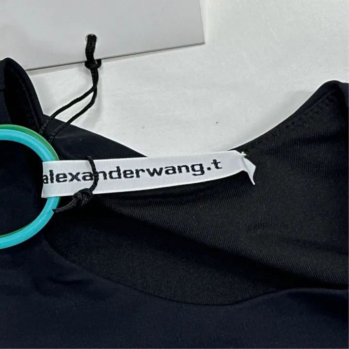 Alexander Wang Alexander Wang FW21 Crystal Logo Knit Tee 0079 Size XS / US 0-2 / IT 36-38 - 3 Thumbnail