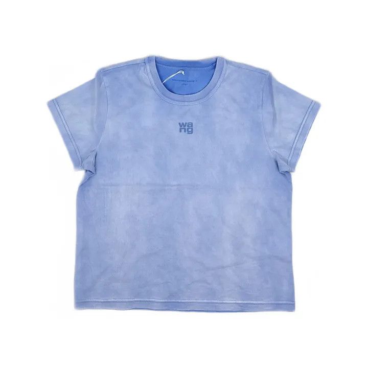 Alexander Wang Alexander Wang Blue Cotton Logo T-Shirt for Women 0079 Size S / US 4 / IT 40 - 2 Thumbnail