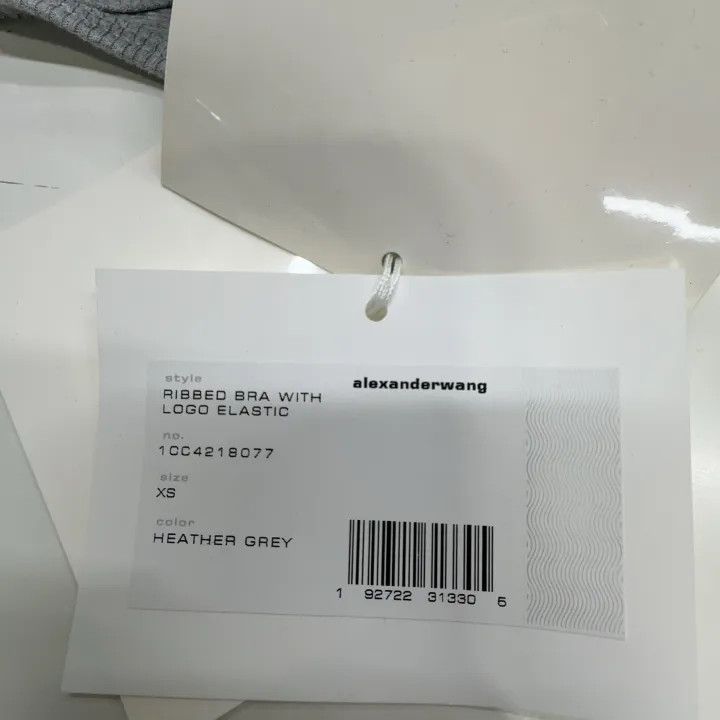 Alexander Wang Alexander Wang Gray Cotton Logo Sports Bra 0079 Size XS / US 0-2 / IT 36-38 - 4 Thumbnail