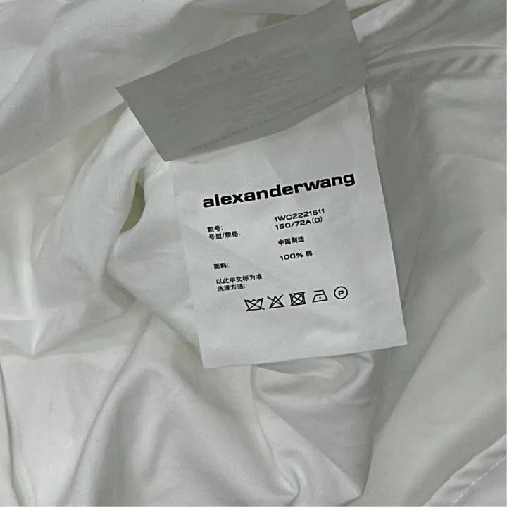 Alexander Wang Alexander Wang White Cotton Hourglass Long Sleeve Shirt 0079 Size XS / US 0-2 / IT 36-38 - 2 Thumbnail