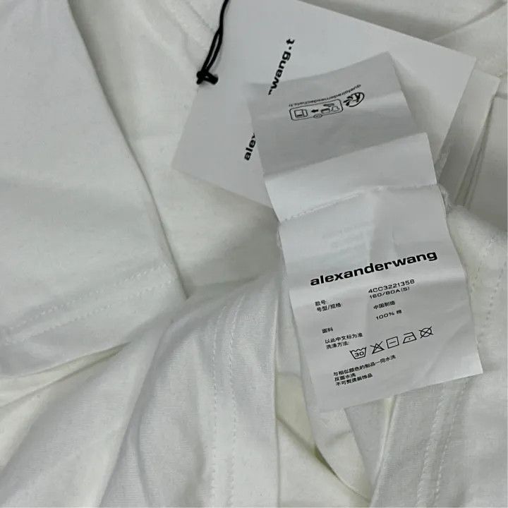 Alexander Wang Alexander Wang White Cotton Short Sleeve T-Shirt 0079 Size S / US 4 / IT 40 - 4 Thumbnail