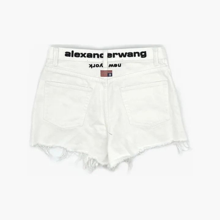 Alexander Wang Alexander Wang Women's Distressed Flag Denim Shorts 0079 Size 29" - 3 Thumbnail