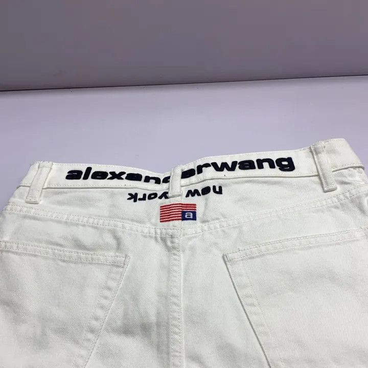 Alexander Wang Alexander Wang Women's Distressed Flag Denim Shorts 0079 Size 29" - 8 Thumbnail