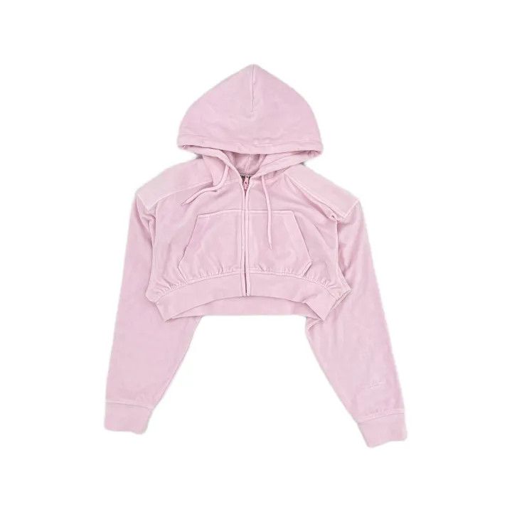 Alexander Wang Alexander Wang Pink Cropped Hooded Sweatshirt 0079 Size M / US 6-8 / IT 42-44 - 2 Thumbnail