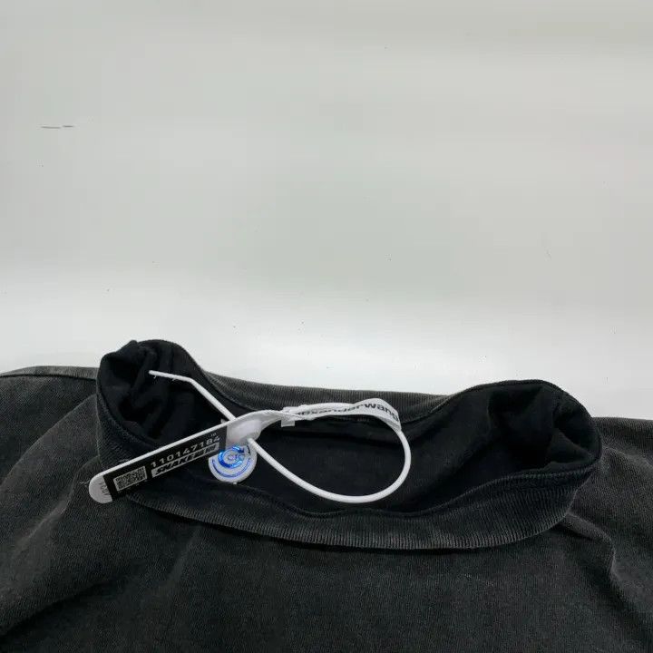 Alexander Wang SS22 Cropped Logo T-Shirt in Gray 0079