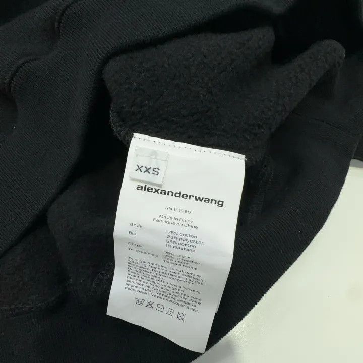 Alexander Wang Alexander Wang Black Logo Hoodie for Women 0079 Size XXS / US 00 / IT 34 - 4 Thumbnail