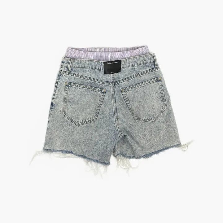 Alexander Wang Alexander Wang Logo Denim Shorts for Women 0079 Size 27" / US 4 / IT 40 - 3 Thumbnail