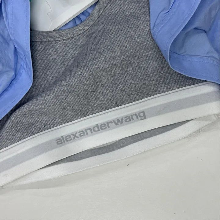 Alexander Wang Alexander Wang Cropped Long Sleeve Shirt for Women 0079 Size S / US 4 / IT 40 - 4 Thumbnail