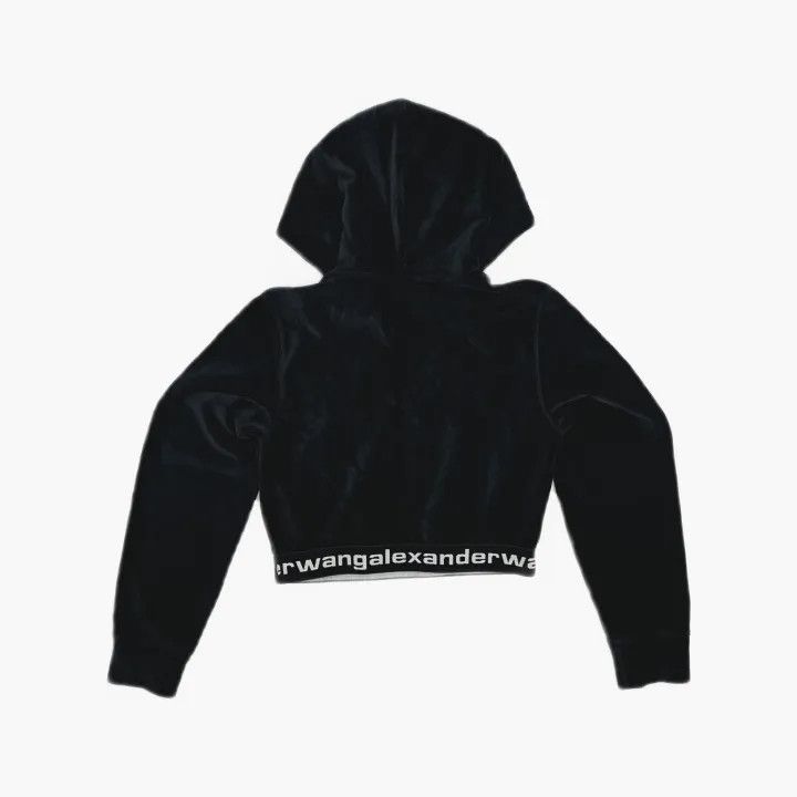 Alexander Wang Alexander Wang Black Cropped Hoodie for Women 0079 Size S / US 4 / IT 40 - 3 Thumbnail